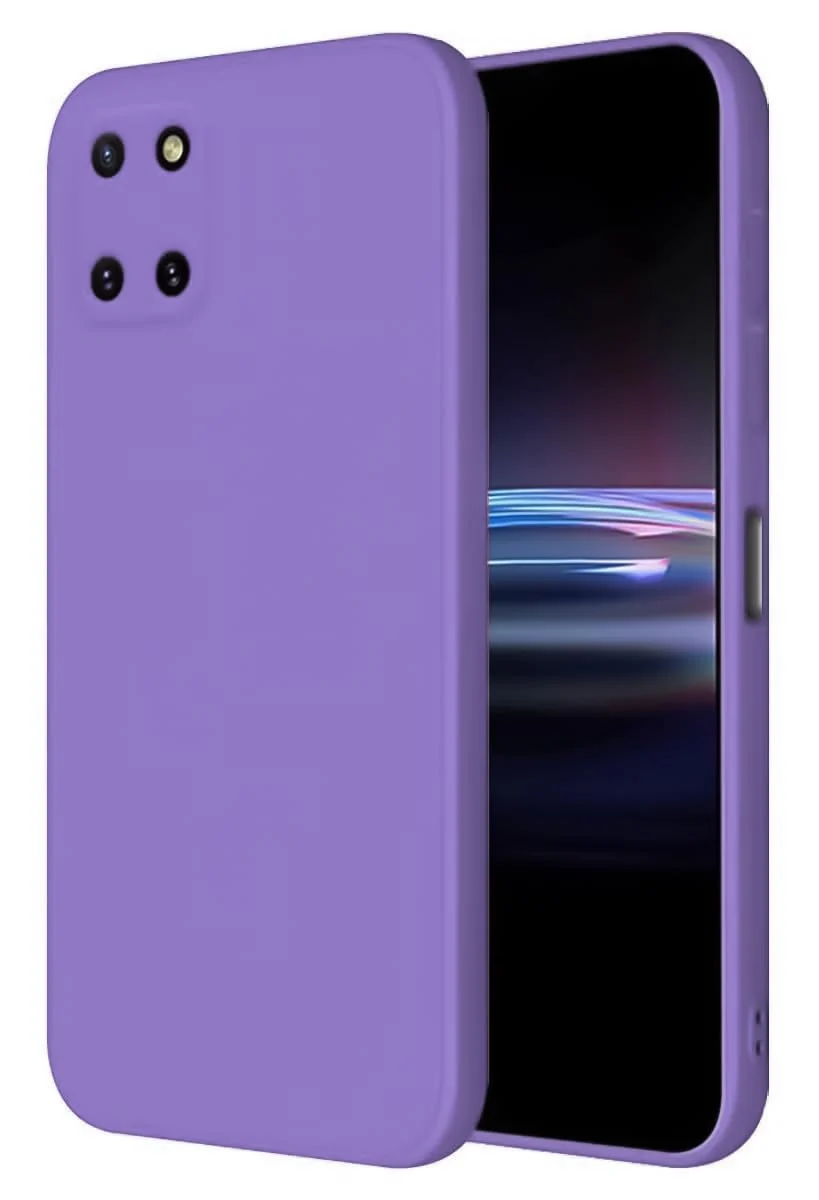 DL3 Mobilak Liquid Silicone Case for Samsung Galaxy Note 10 Lite, Shock-absorbing protection, Scratch-resistant surface, Soft microfiber lining - Light Purple