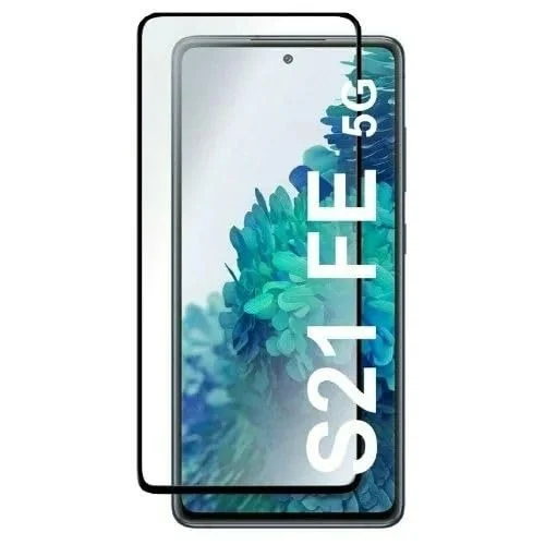 DL3 Mobilak 5D Full Glass Screen Protector For Samsung S21 FE 5G Frame Protector - Black