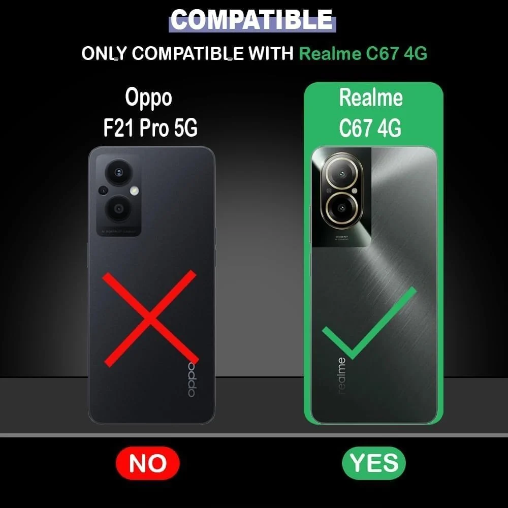 DL3 Mobilak Clear TPU Case for OPPO realme C67 4G, Camera protection, Shock-absorbing protection, Non-slip grip - Clear