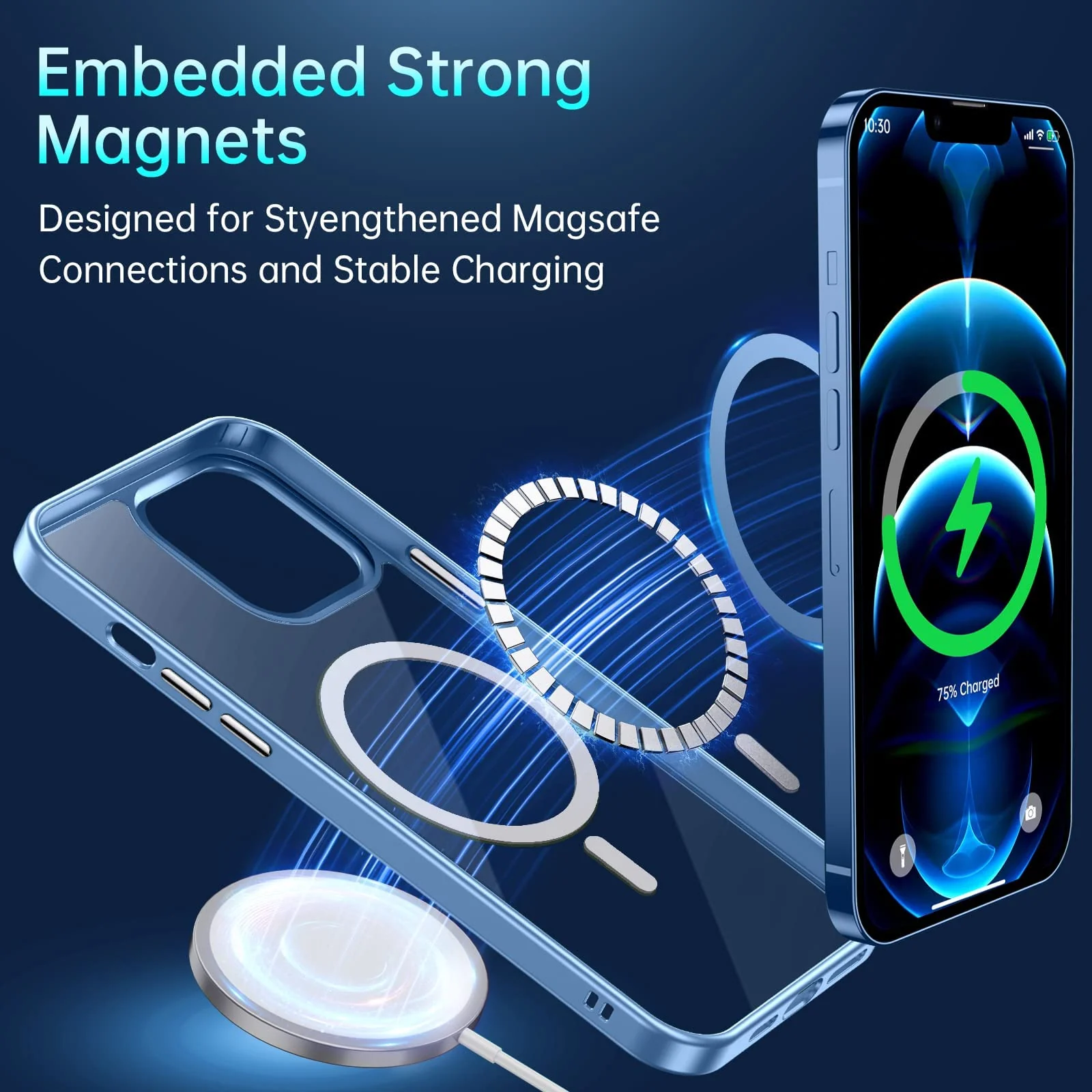 DL3 Mobilak Clear MagSafe-Compatible TPU Case for iPhone 11 (6.1 Inch) - Sierra Blue