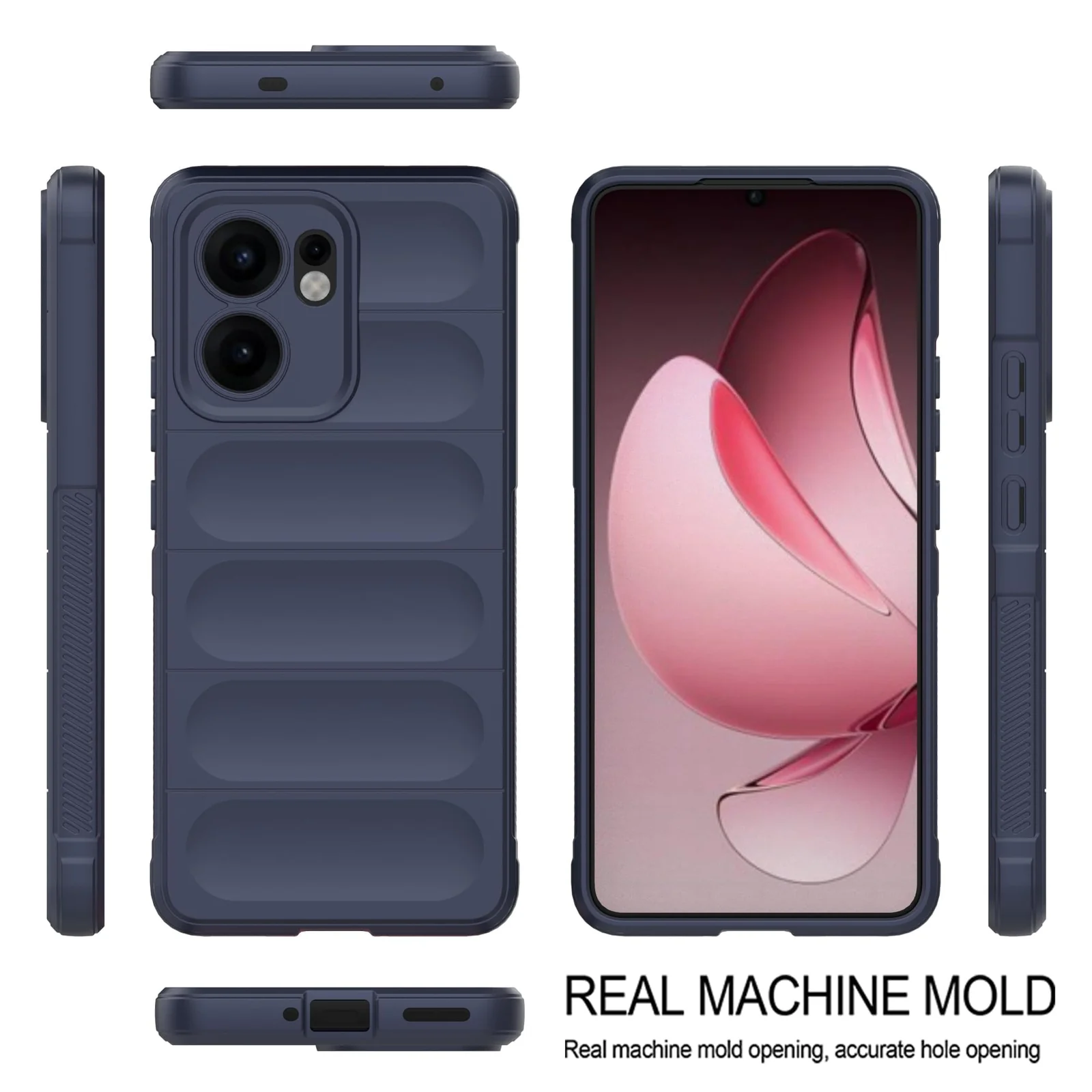 DL3 Mobilak Flexible Silicone and TPU Protective Case with Camera Protection for OPPO Reno 13F - Blue