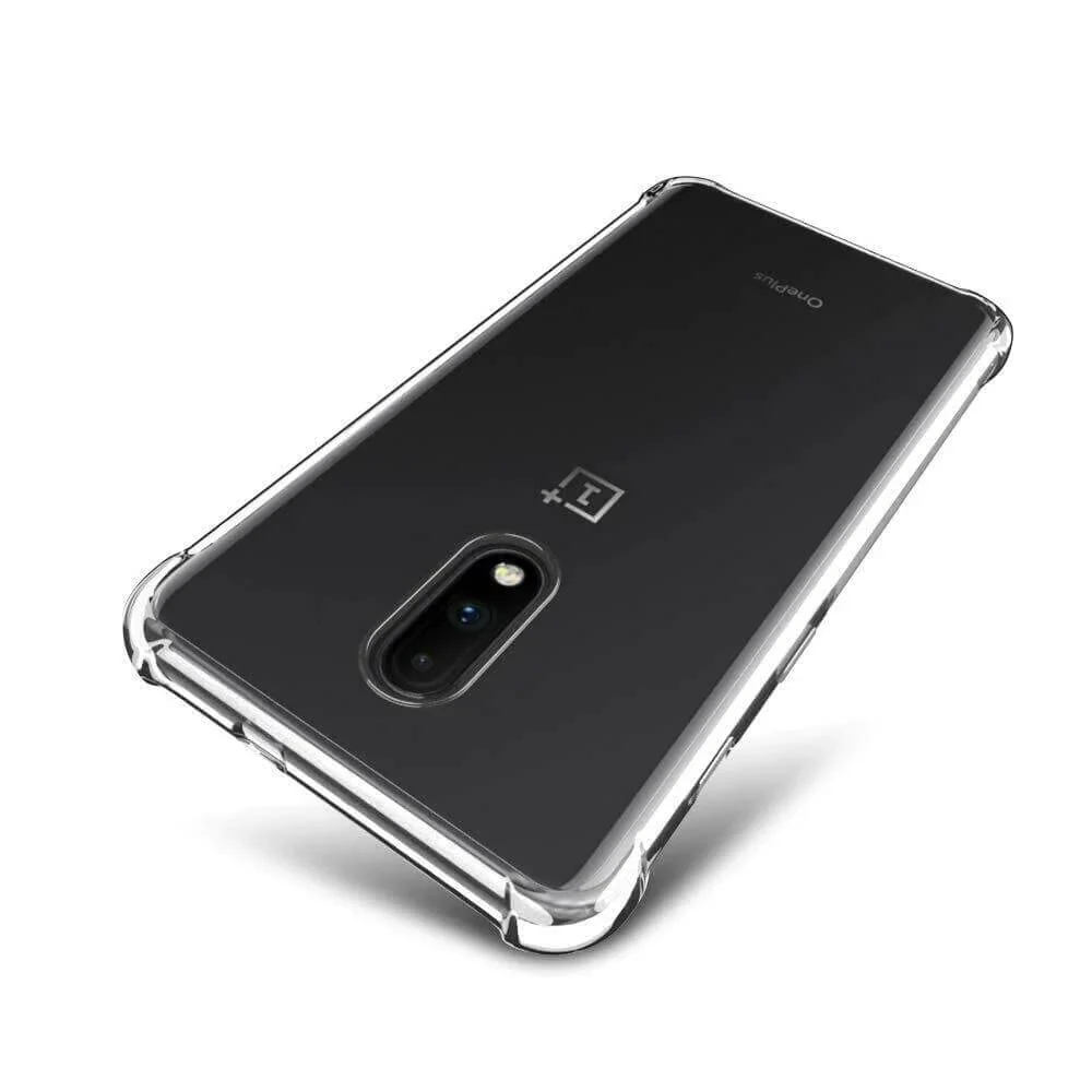 DL3 Mobilak Case Compatible with OnePlus 7 / OnePlus 6T, Cover Silicone TPU Gorilla Anti-shock Protector Camera Shockproof Corners For OnePlus 7 / OnePlus 6T - Clear