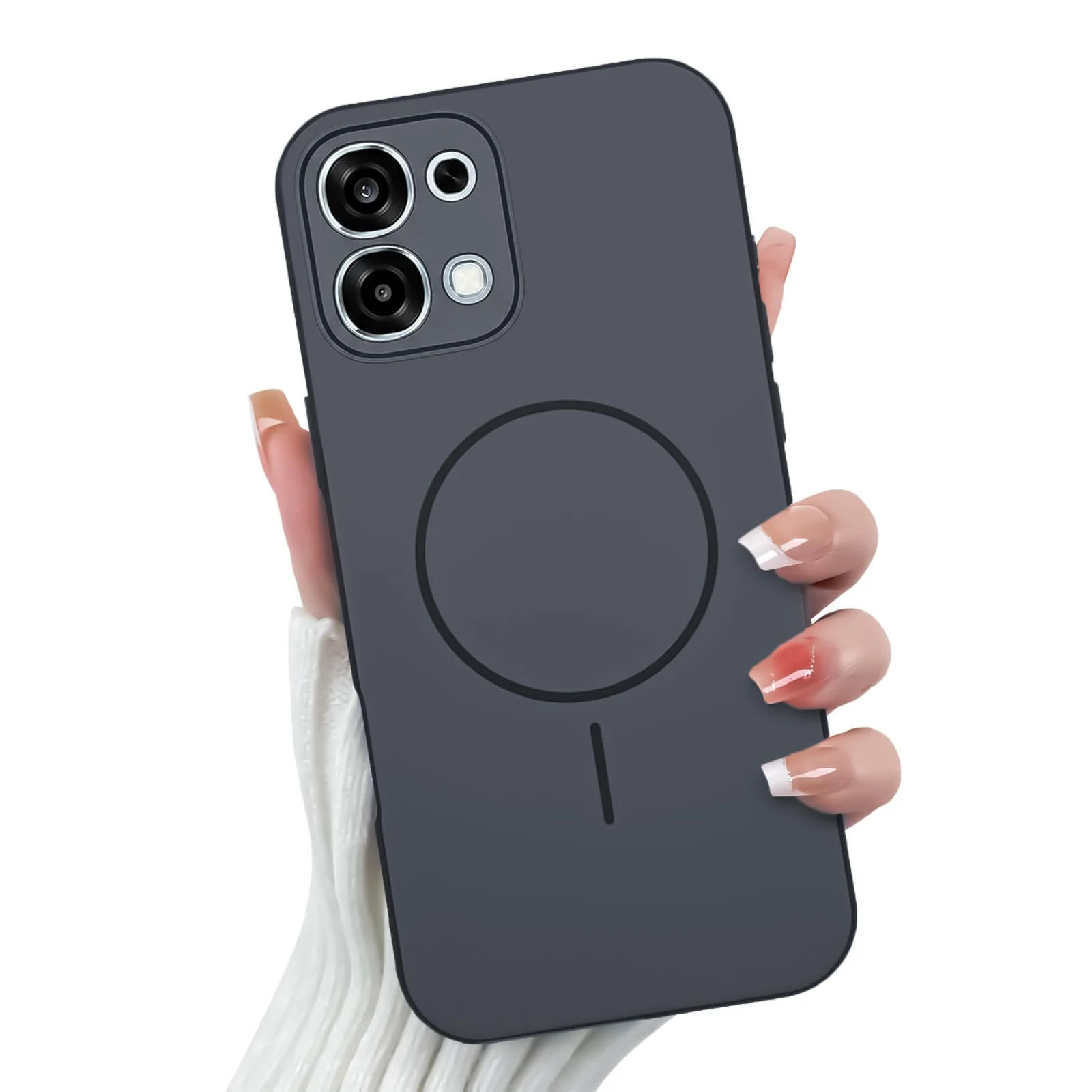 Mobigon Case For OPPO A6X / OPPO A6 Slim Design [Not Compatible with MagSafe] Soft Silicone Case Flexible TPU Anti-Scratch Protective Cover with Full Camera Protection