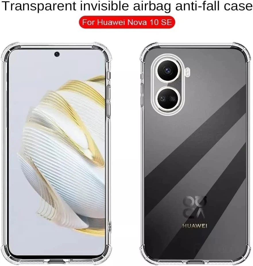 DL3 Mobilak Clear TPU Case for Huawei Nova 10SE, Camera protection, Shock-absorbing protection, Non-slip grip - Clear