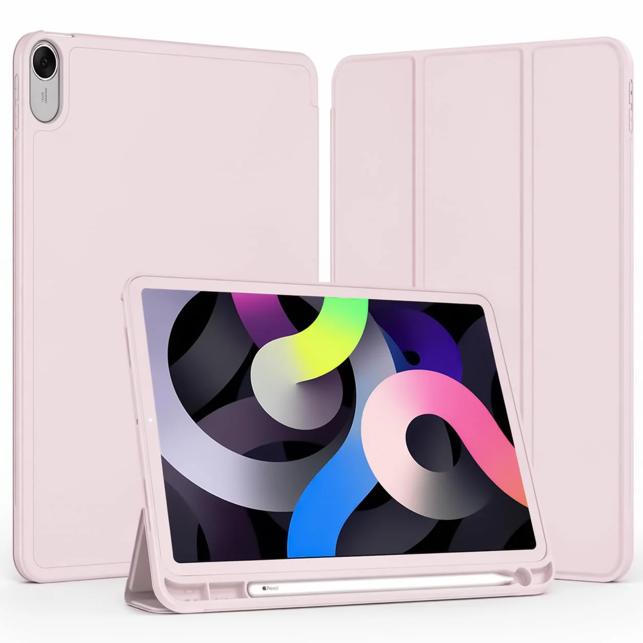 DL3 Mobilak Cover Compatible with Huawei MatePad 11.5-inch Released 2023 Tablet Case with Pencil Holder, Soft TPU Back Trifold Stand Protective Smart Cover Flip, Auto Wake&Sleep - Pink Sand
