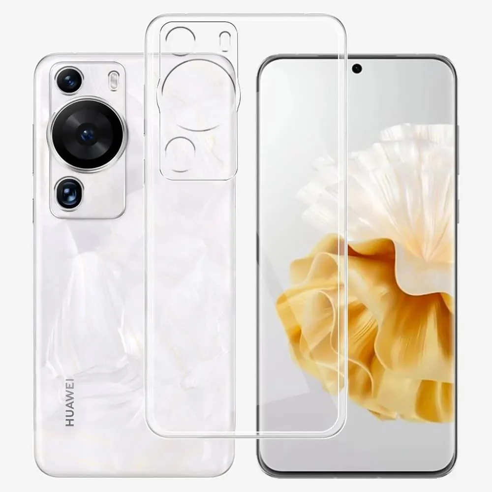 DL3 Mobilak Case Compatible with Huawei P60 Pro/Huawei P60 Case Crystal Soft TPU Gel Case Flexible Silicone Anti-Scratch Camera Protection TPU Cover - Clear