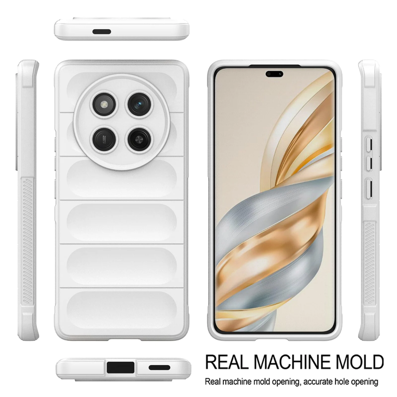 DL3 Mobilak Flexible Silicone and TPU Protective Case with Camera Protection for Honor X9C - White