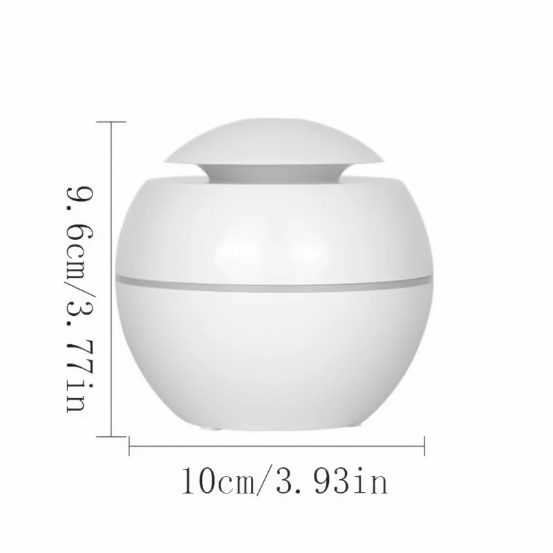 Mobigon Wood Cool Mist Ultrasonic Humidifier for Room Moisture, Aroma Diffuser for Home, 200ml Essential Oil Diffuser with 7 Colorful Night Light, Auto Shut-Off, Home, Office, car - C.White