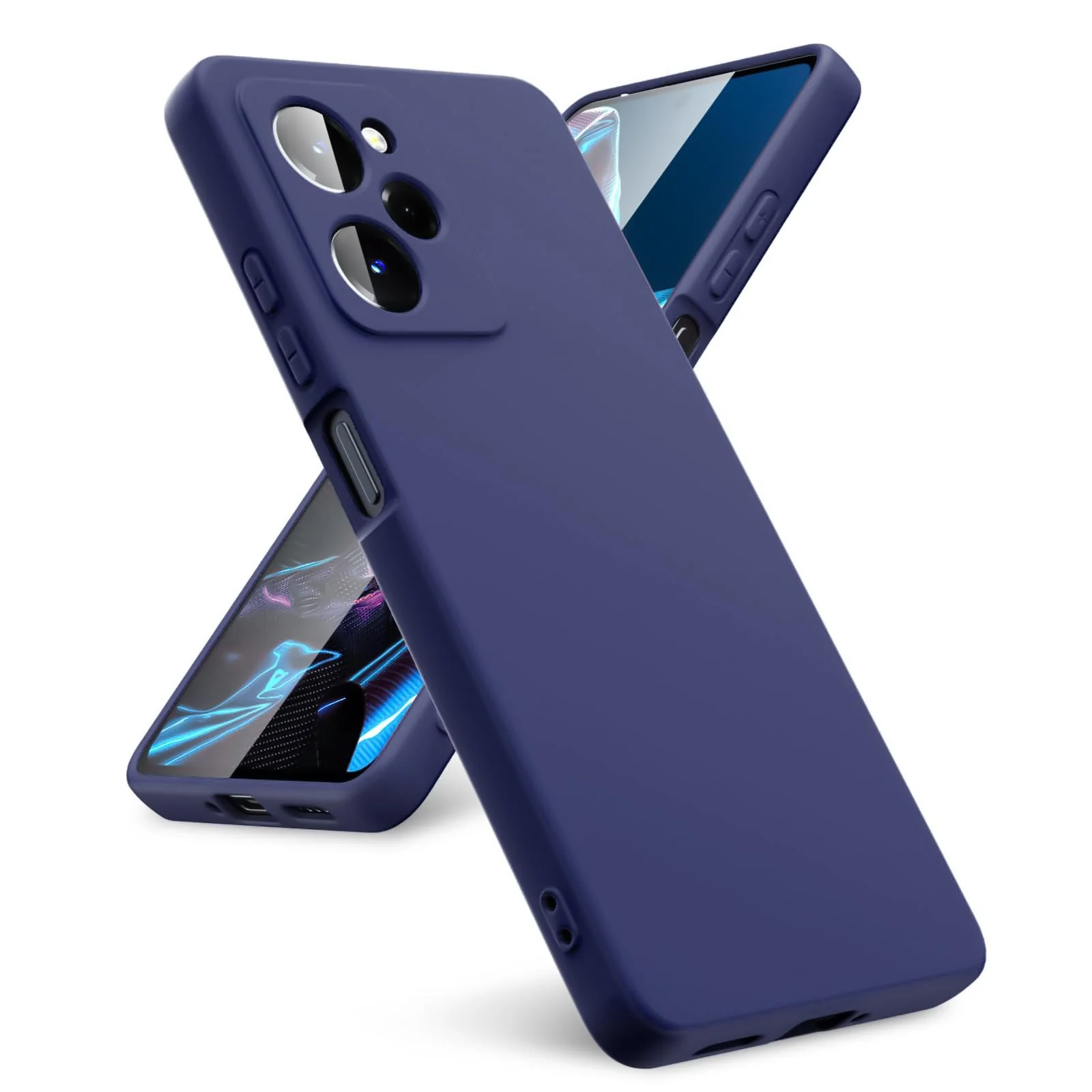 DL3 Mobilak Silicone Protective Case for POCO X5 Pro 5G, Shock-absorbing protection, Scratch-resistant surface, Soft microfiber lining - Blue 2