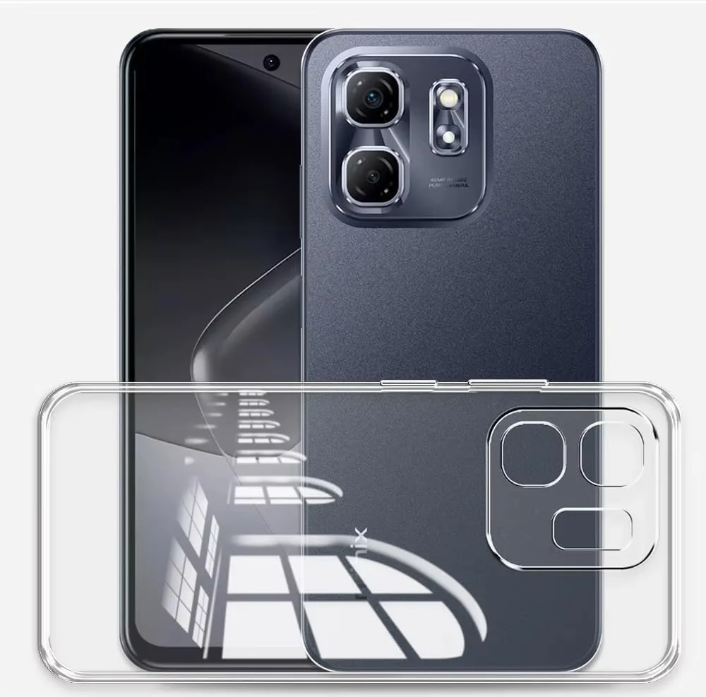DL3 Mobilak Case Compatible with Infinix Smart 9 & Hot 50i, Case Crystal Soft TPU Gel Case Flexible Silicone Anti-Scratch Camera Protection TPU Cover - Clear