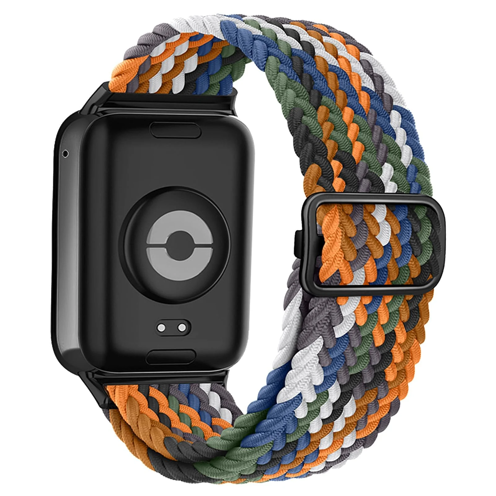DL3 Mobilak Braided Band For Redmi 4/5 / 6 / Xiaomi Smart Band 8 Pro/Band 9 Pro for Women Men, Adjustable Braided Bands Straps Elastics Sport Wristband Nylon Strap - Denim Colorful