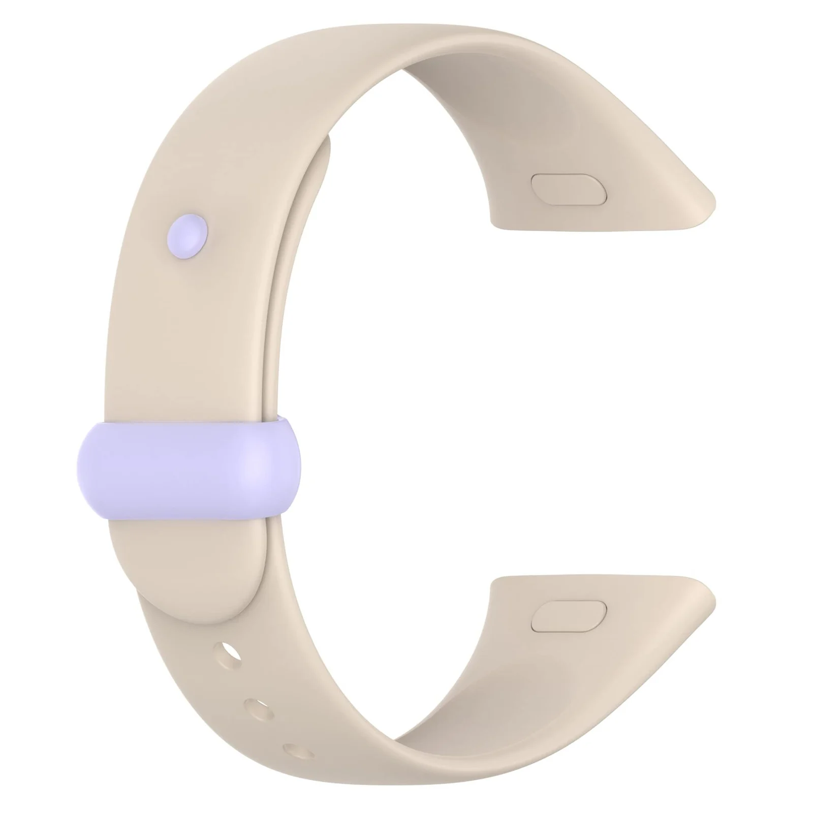 DL3 Mobilak Strap for Xiaomi Redmi Watch 3 Only, Soft Silicone Watch Band with Secure Buckle, Sport Replacement Wristband Bracelet Strap for Men & Women - Beige