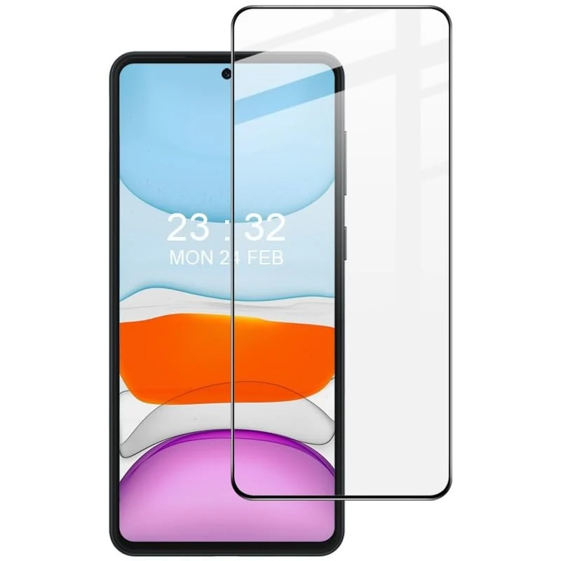 DL3 Mobilak 5D Full Glass Screen Protector For OPPO A60 Black Frame - Clear