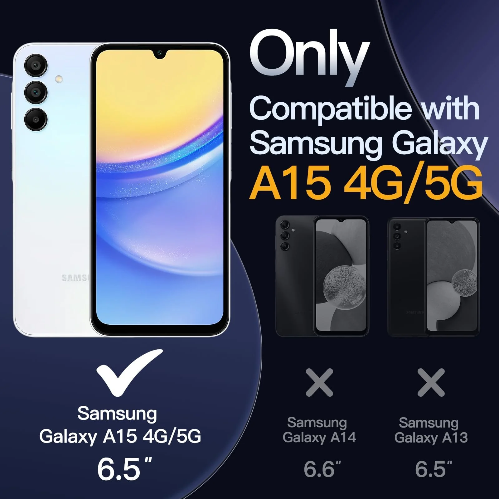 DL3 Mobilak Clear Protective Case for Samsung Galaxy A15 - Black