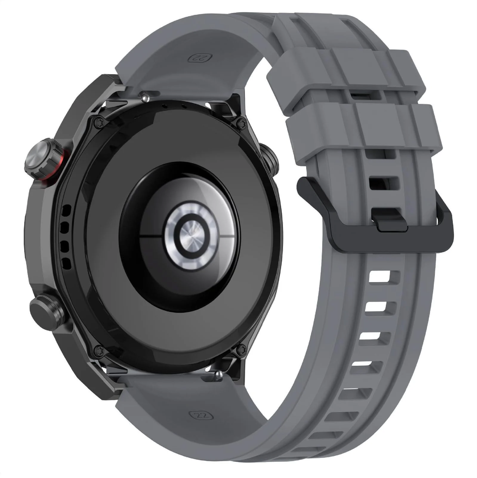 22MM Band Compatible with Huawei Watch GT7 GT6 GT5 GT4 46MM/Watch 4 3 Pro/GT7 GT6 GT5 GT4 Pro/Watch 4 3/GT3 46mm/GT2 46mm/GT 2e/GT Runner, 22MM Silicone Replacement Wristband Strap - Gray