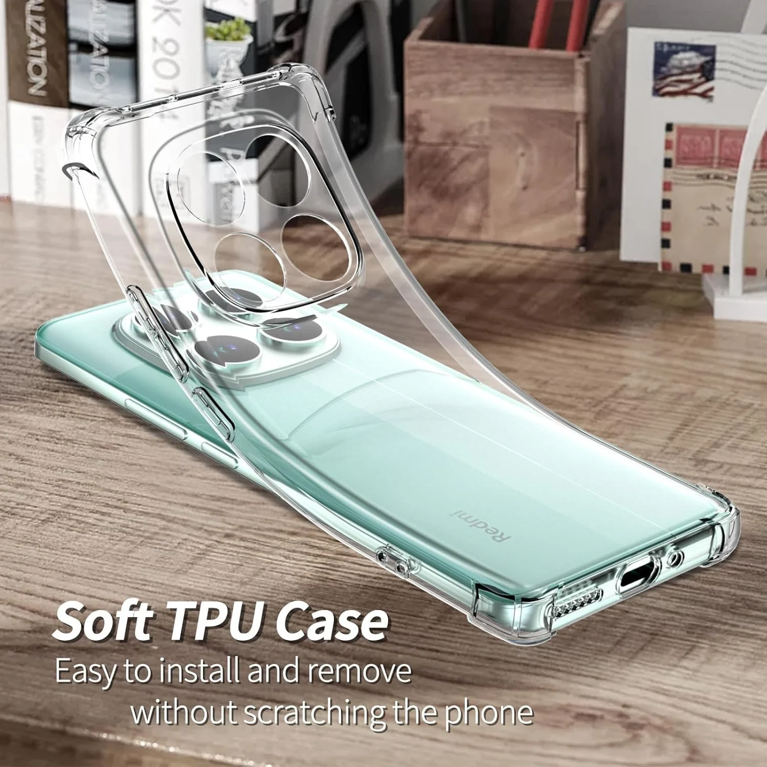 DL3 Mobilak Clear TPU Case for Xiaomi Redmi note 14 pro 4G, Camera protection, Shock-absorbing protection, Scratch-resistant surface - Clear