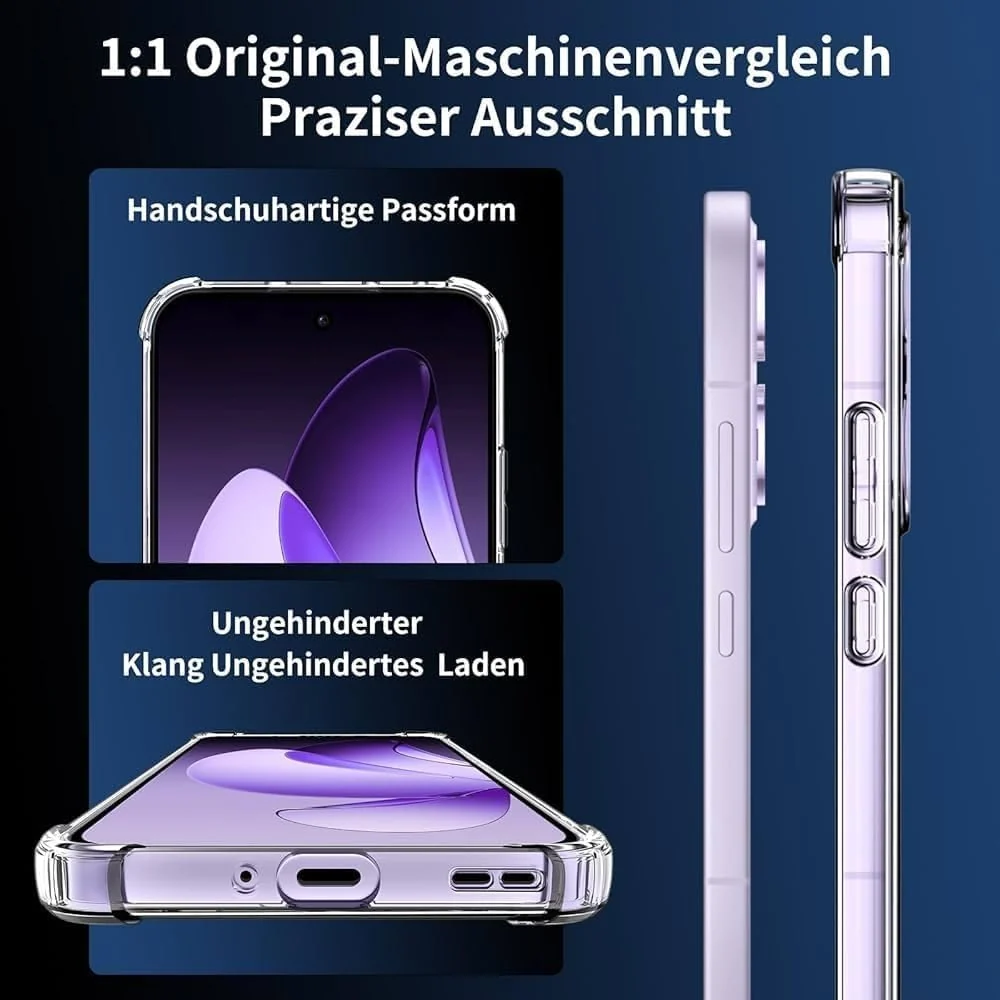 DL3 Mobilak Clear TPU Case for OPPO Reno 13 5G, Camera protection, Shock-absorbing protection, Scratch-resistant surface - Clear
