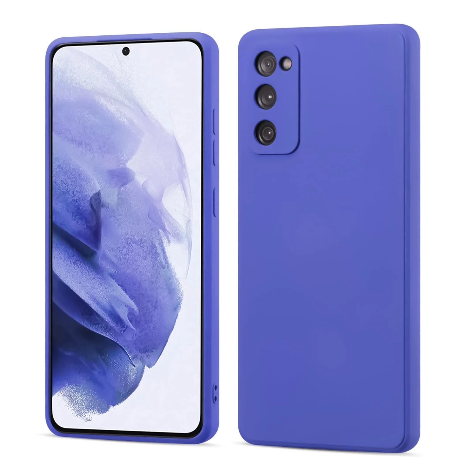 DL3 Mobilak Liquid Silicone Protective Case for Samsung Galaxy S20 FE with Camera Protection and Microfiber Lining - Light Blue