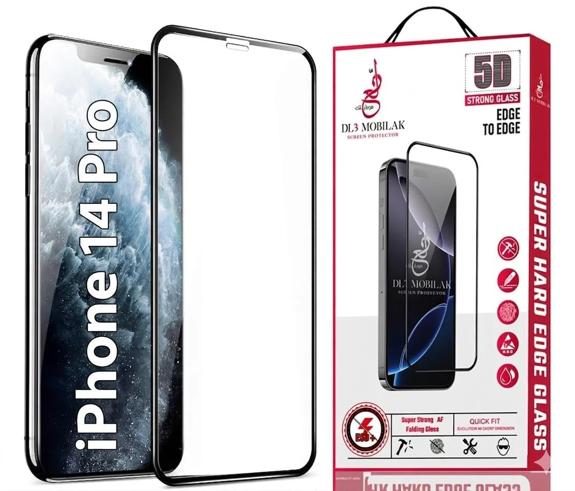 DL3 Mobilak for iPhone 14 Pro (6.1 inch) Tempered Glass Screen Protector, 9H Hardness Anti-Scratch Tempered Glass flim, Case Friendly, Anti-Scratch