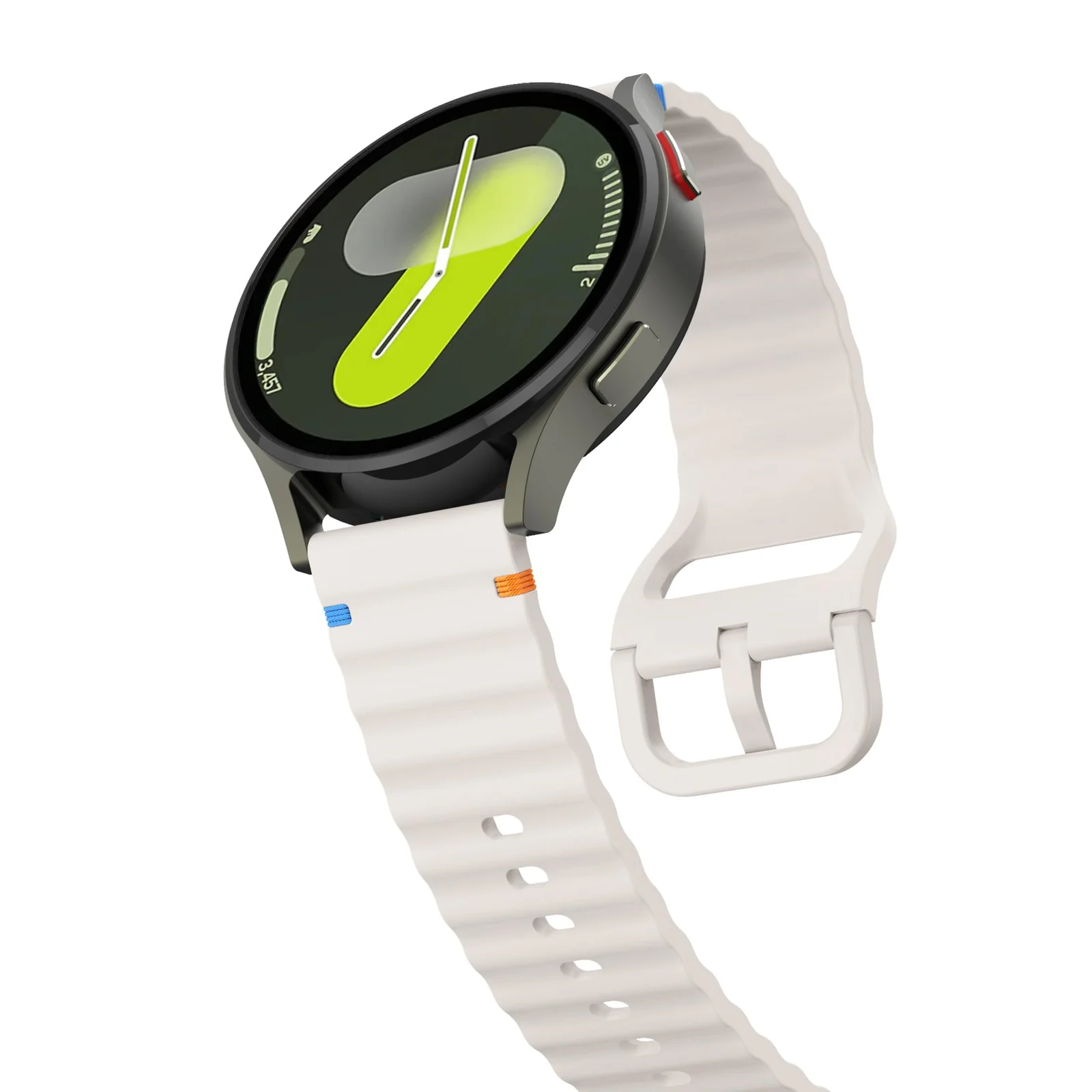 DL3 Mobilak Silicone Sport Band 22MM Strap For Xiaomi Redmi Watch 5 Actie/5 Lite/Samsung Galaxy Watch 3 45mm/Watch 46mm/Gear S3/Huawei watch GT5 GT4 GT3 GT2 GT 46MM/GT2E/GT3 Pro GT 5 Pro - Starlight