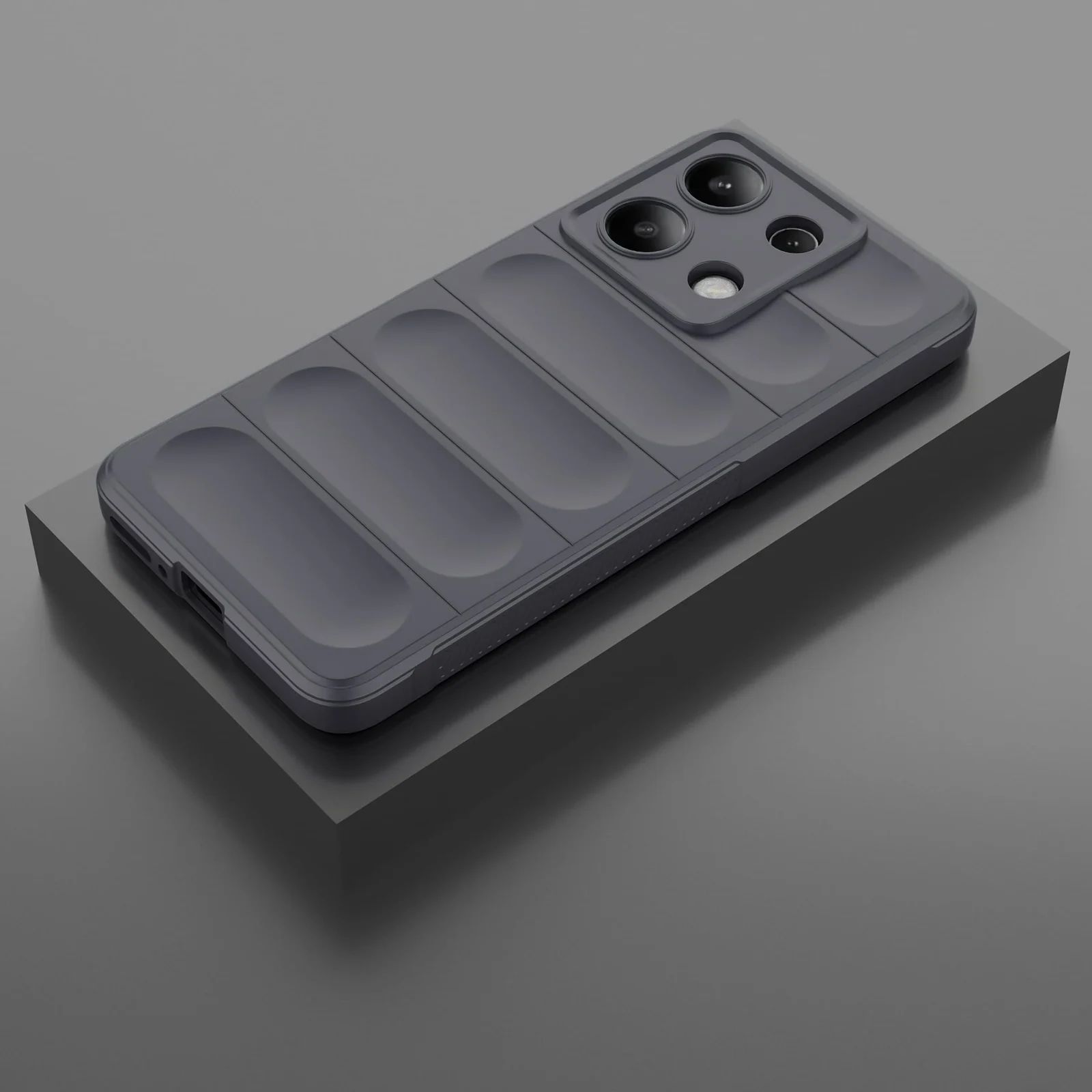 DL3 Mobilak Rugged Protective Case for Xiaomi Redmi Note 13 4G, Camera protection, Shock-absorbing protection, Non-slip grip - Dark Gray