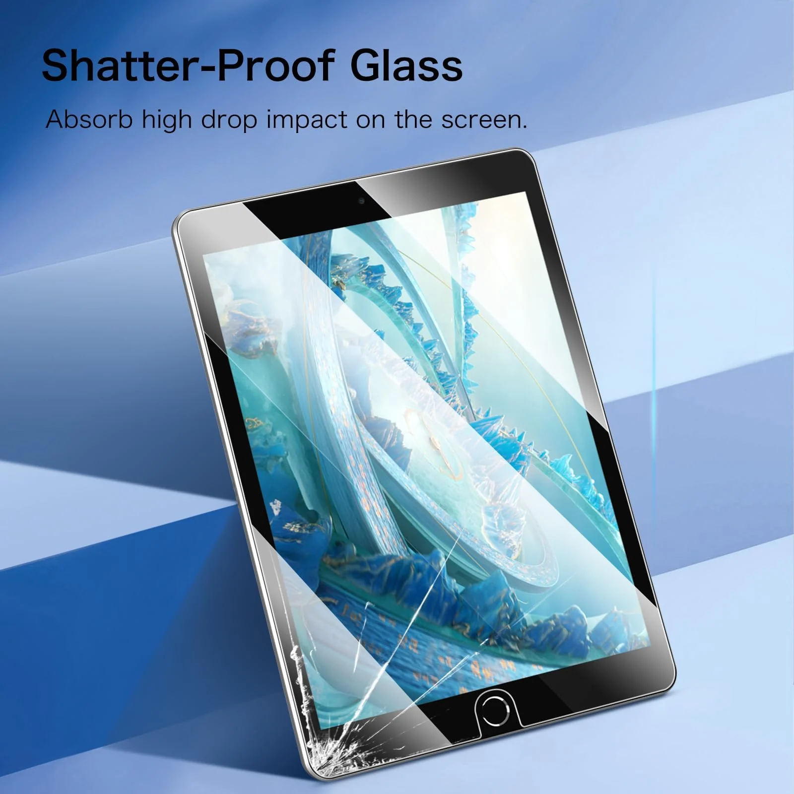DL3 Mobilak Screen Protector For iPad 10.2-Inch (9th/8th/7th Generation, 2021/2020/2019) Tempered Glass Film [HD Crystal ] [Easy Installation] [Scratch Resistant] [9H Hardness] - Clear