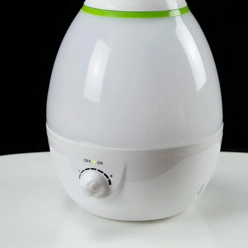 Mobigon 2.6 Litres Humidifier for Room, Cool Mist Ultrasonic Humidifier/Essential Oil Diffuser, Super Quiet 360°Nozzle, Colorful Change, Auto Shut Off&UV Light&, Lasts Up to 24 Hours - White & Green
