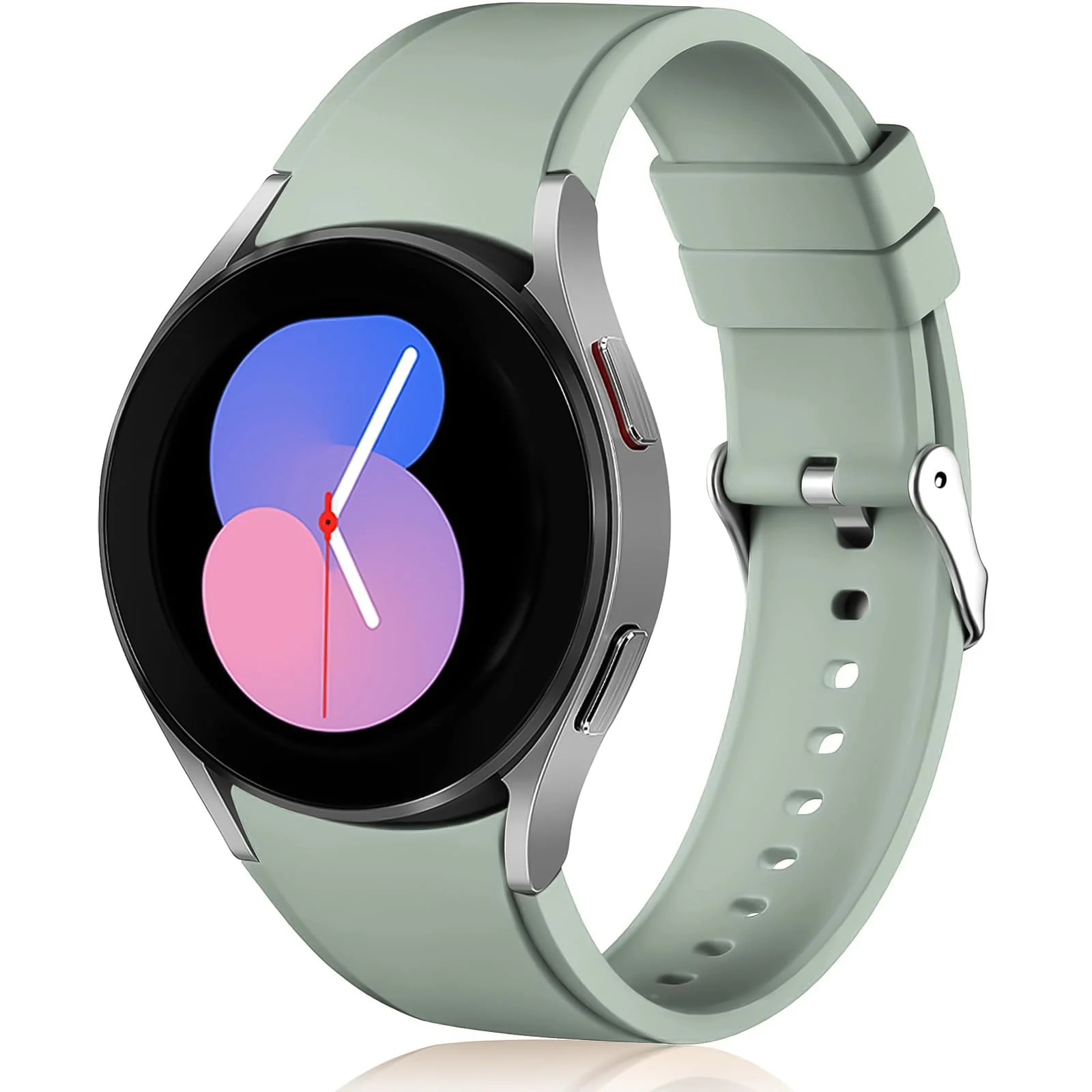 DL3 Mobilak No Gap Bands Compatible with Samsung Galaxy Watch 7 5 4 6 Band 44mm 40mm/Watch 5 Pro 45mm/Galaxy Watch 4 Classic 46mm 42mm Strap,20mm Quick Release Sport Replacement Bands for Women Men - Light Olive