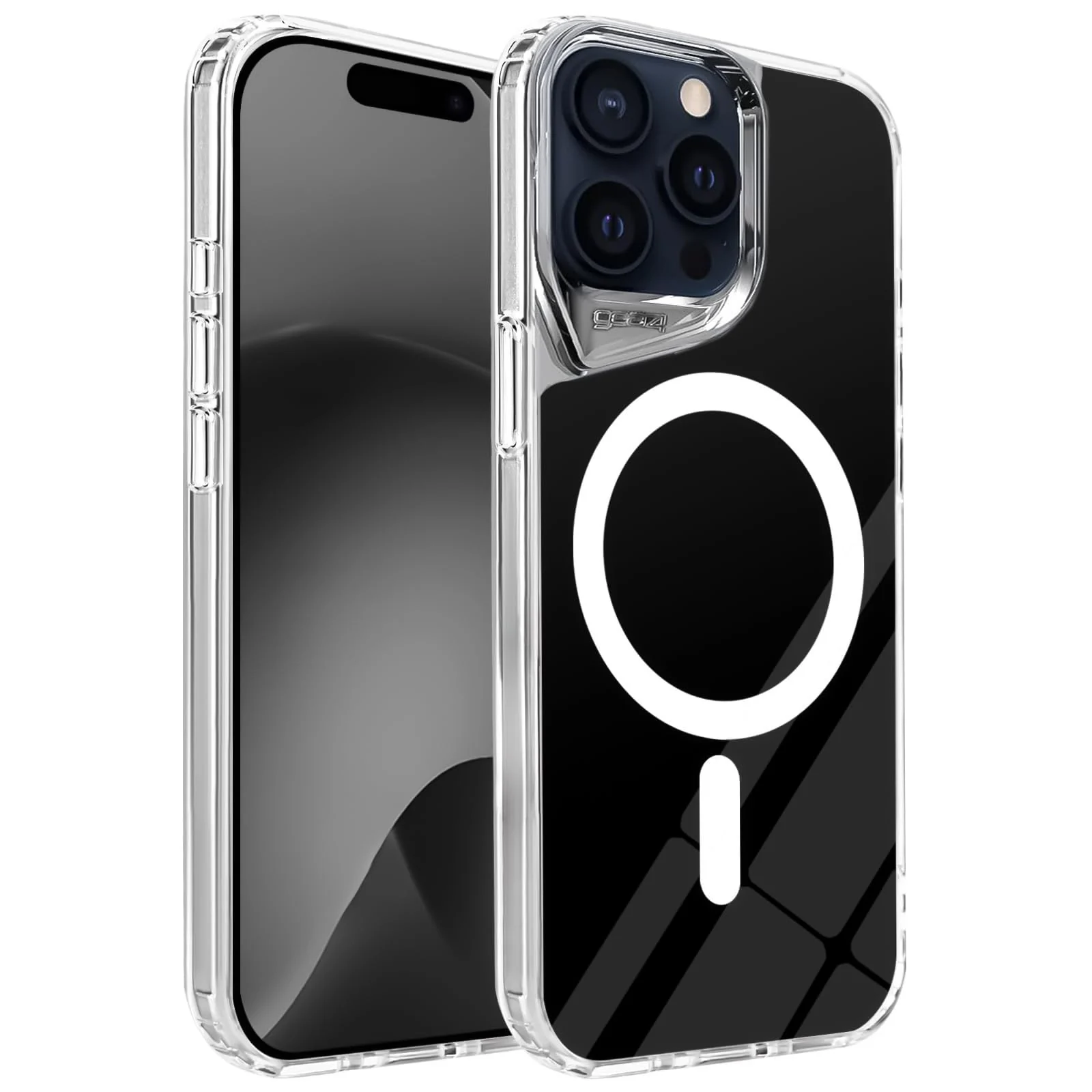 DL3 Mobilak Clear TPU Case for iPhone 13 Pro, Compatible with MagSafe accessories, Camera protection, Shock-absorbing protection - Black