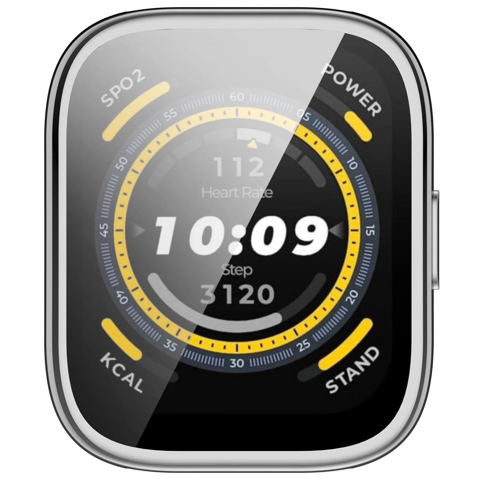 DL3 Mobilak Case Compatible with Amazfit Bip 5 (A2215) All-Around with Built-in Screen Protector Watch Soft TPU Shockproof Cover Slim Guard Thin Bumper Shell Protector for Amazfit Bip 5 - Silver