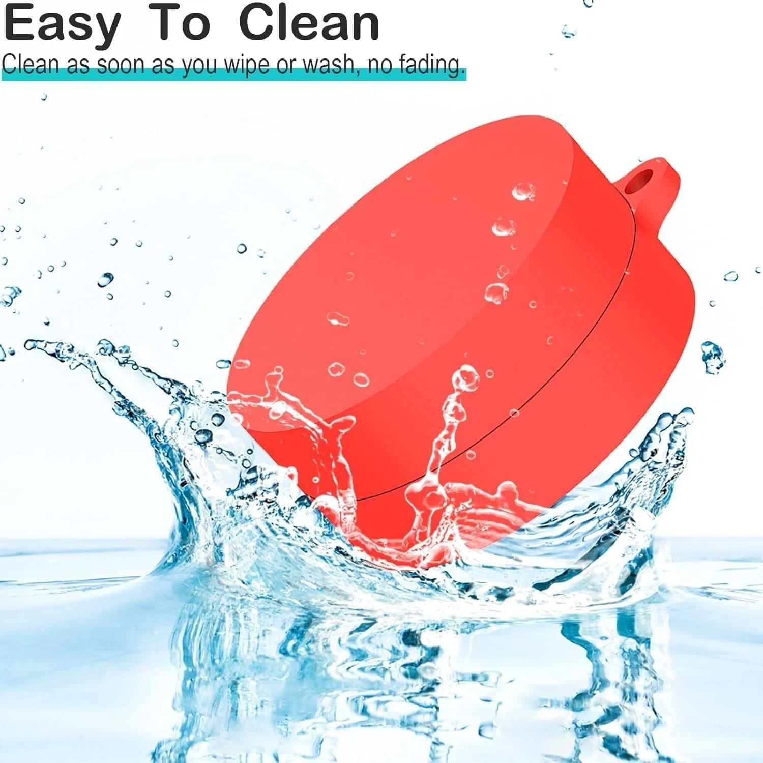 DL3 Mobilak Compatible with NOTHING CMF Buds Pro Case Cover, Soft Silicone Shockproof Protective Case Wireless Earbuds with Carabiner, Front LED Visible - Red