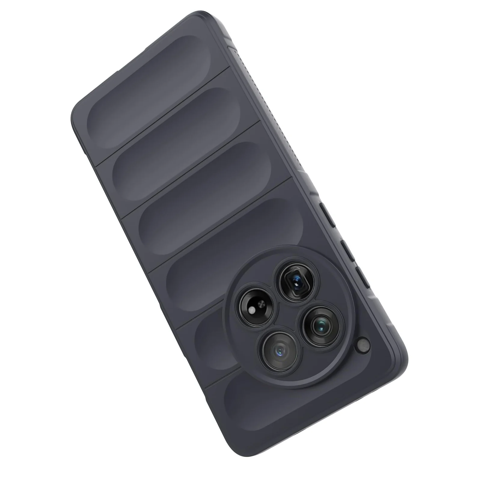 DL3 Mobilak Flexible Silicone and TPU Protective Case with Camera Protection for Oneplus 12R 5G / Oneplus Ace 3 - Dark Gray