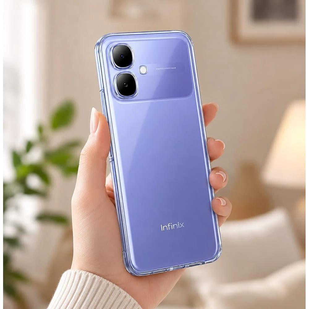 Mobigon Case Compatible with Infinix Smart 20, Case Crystal Soft TPU Gel Case Flexible Silicone Anti-Scratch Camera Protection TPU Cover - Clear
