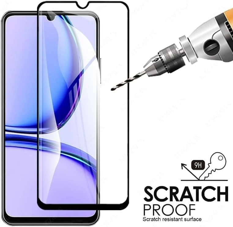 DL3 Mobilak 5D Full Glass Screen Protector For realme C53 / realme C51 Black Frame - Clear