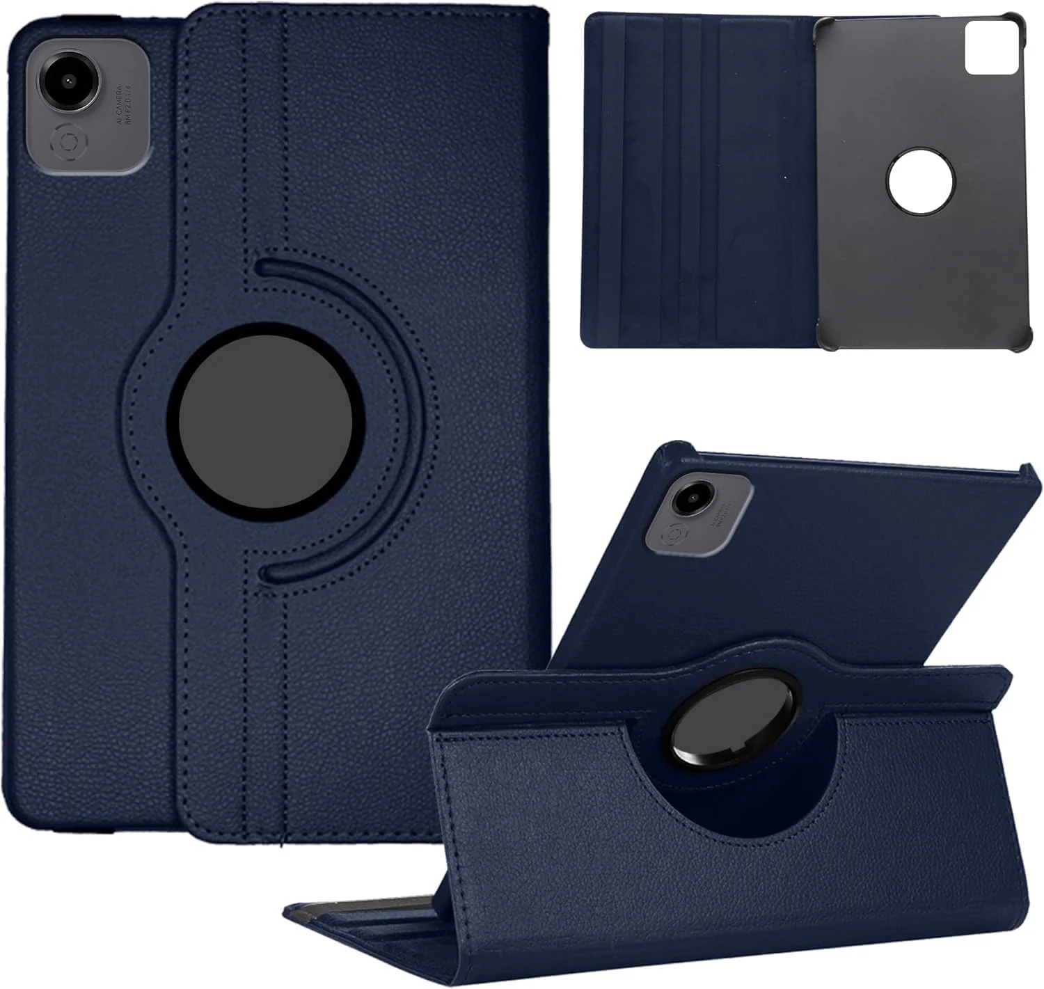 DL3 Mobilak Protective Cover for Honor Pad X9a 11.5 inch, 360° Rotatable Smart Stand, Leather Folio Flip Cover with Multi-Angle Viewing, Auto Wake Sleep - Blue