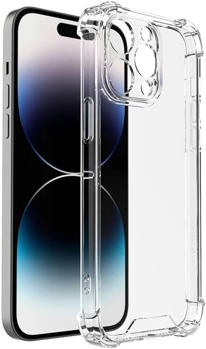 DL3 Mobilak Case Compatible with iphone15 pro, Cover Silicone TPU Gorilla Anti-shock Protector Camera Shockproof Corners - Clear