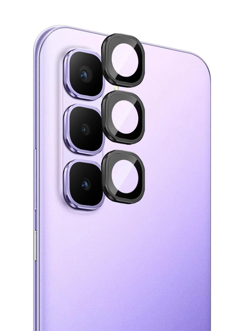 DL3 Mobilak Camera Lens Protector for Infinix Hot 60 5G / Hot 60i, 9H Tempered Glass Metal Individual Ring Camera Cover Screen Protector, Case Friendly, Anti Scratch