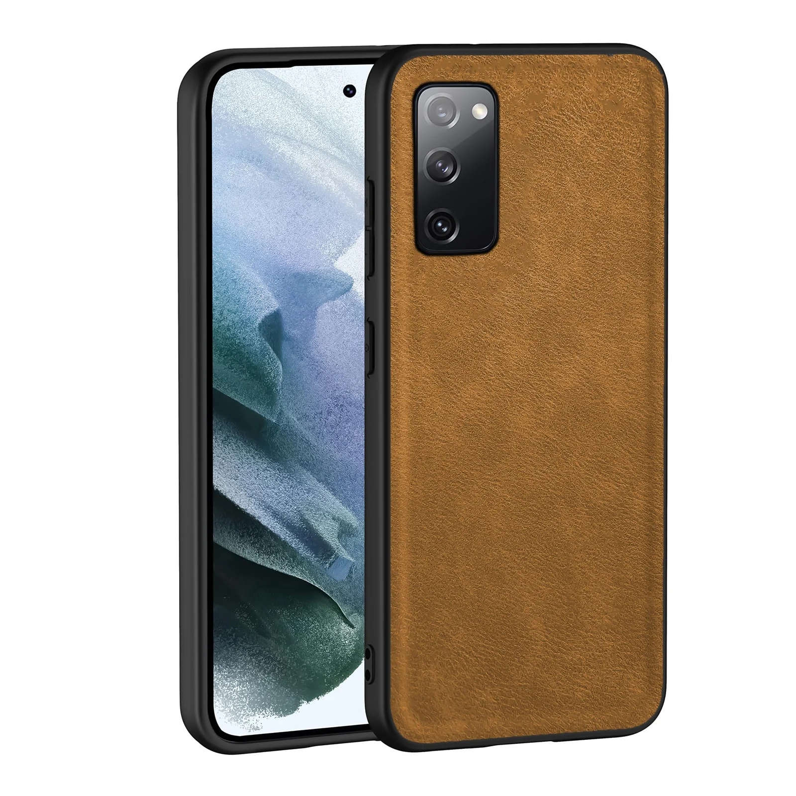 Dl3 Mobilak Case for Samsung Galaxy S20 FE Leather Case,Anti-Drop, Anti-Shock, Non-Slip Texture,Simple Cell Phong Cover (Black)