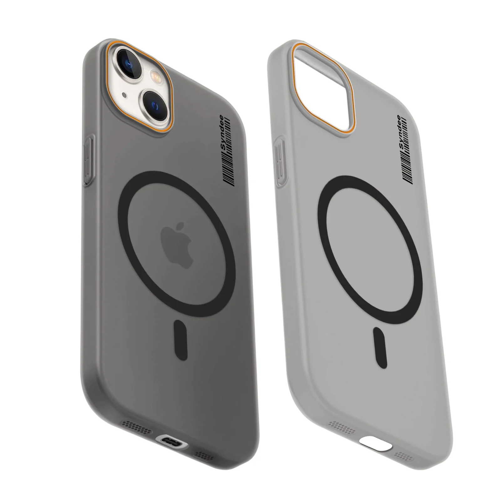 DL3 Mobilak Case Back Cover for iPhone 15 6.1 Inch, Sleek Frosted Translucent Back Only Compatible with Wireless Magnetic Accessories | Anti-Scratch Shockproof Phone Case - Black