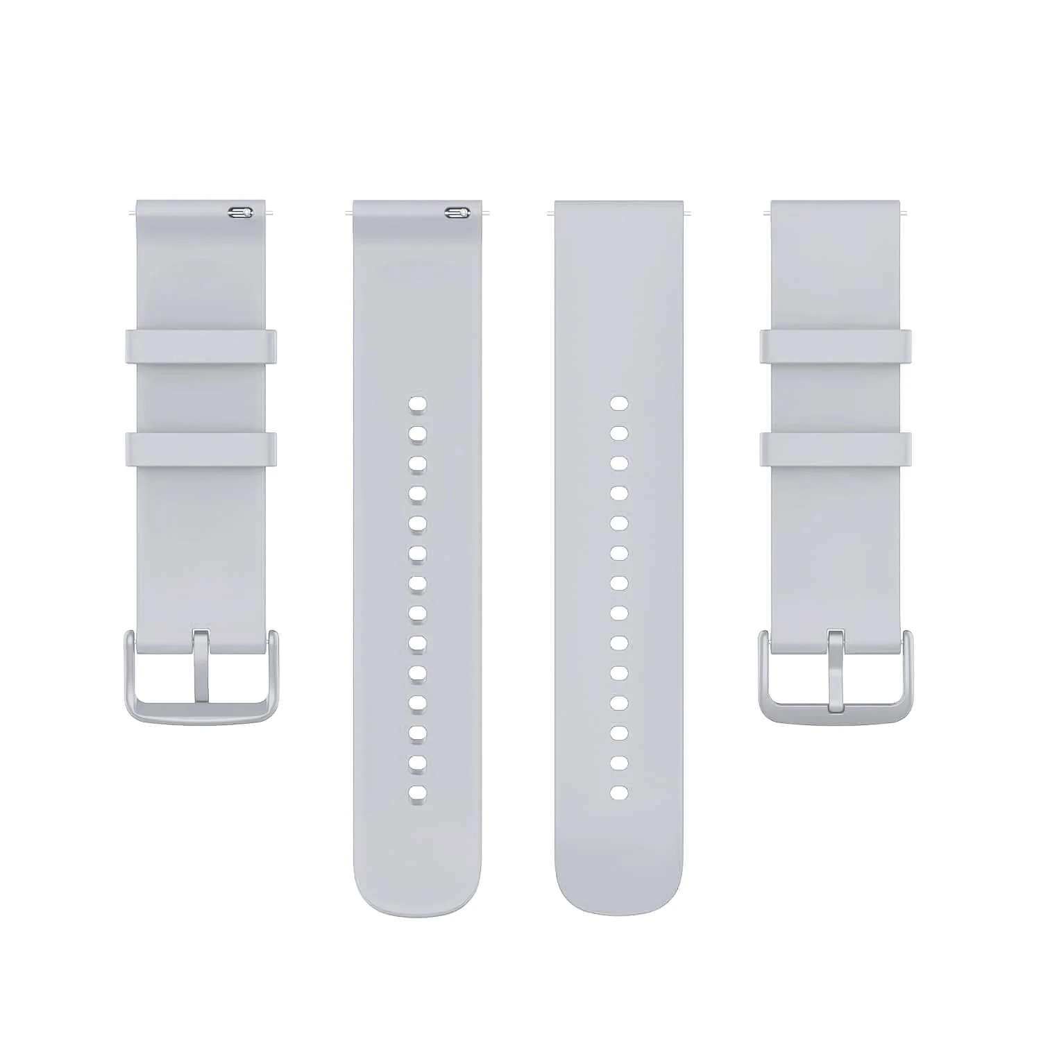 DL3 Mobilak Silicone Buckle Band 22MM Strap For Xiaomi Redmi Watch 5 Active/5 Lite/Samsung Galaxy Watch 3 45mm/Watch 46mm/Gear S3/Huawei watch GT5 GT4 GT3 GT2 GT 46MM/GT2E/GT3 Pro GT 5 Pro - Light Gray