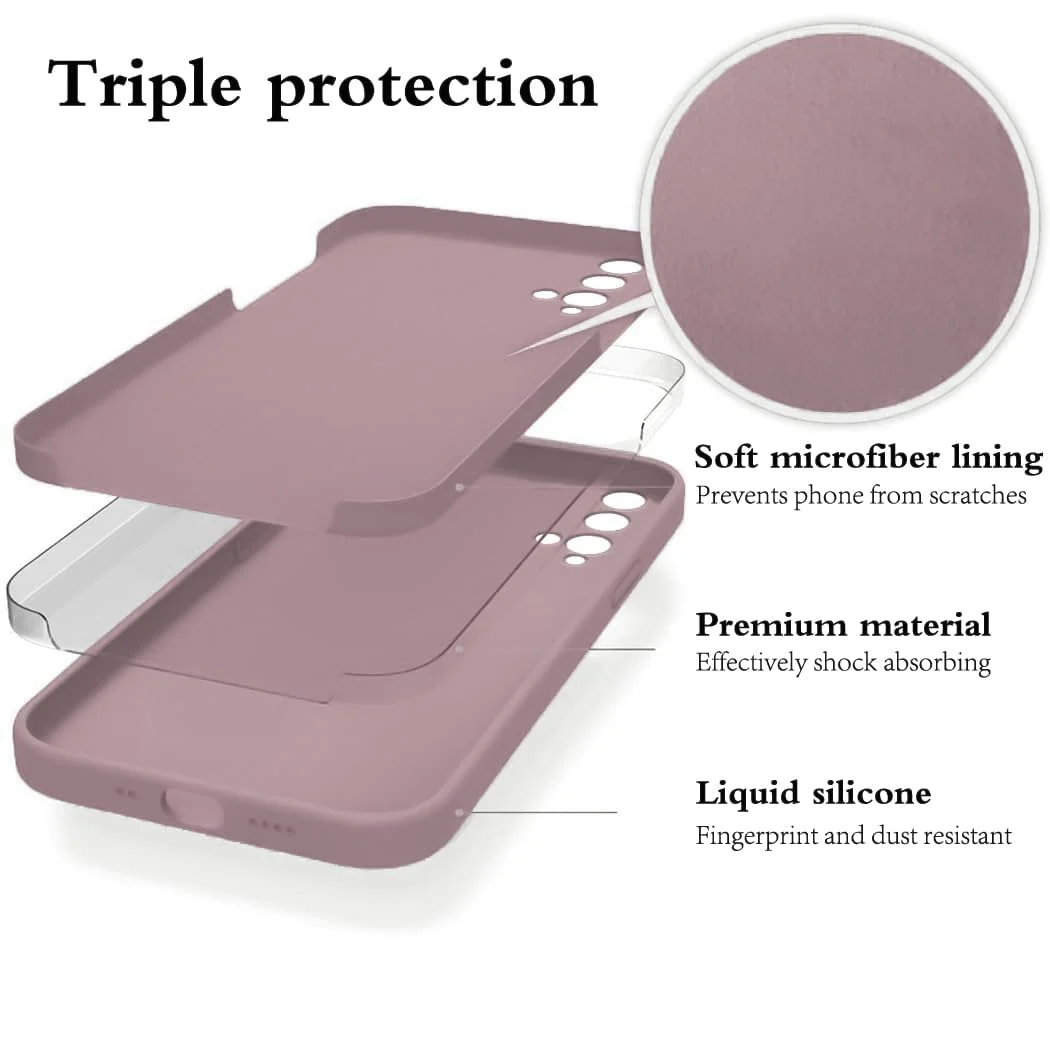 DL3 Mobilak Liquid Silicone Case for Huawei nova 5T, Shock-absorbing protection, Scratch-resistant surface, Soft microfiber lining - Cashmere