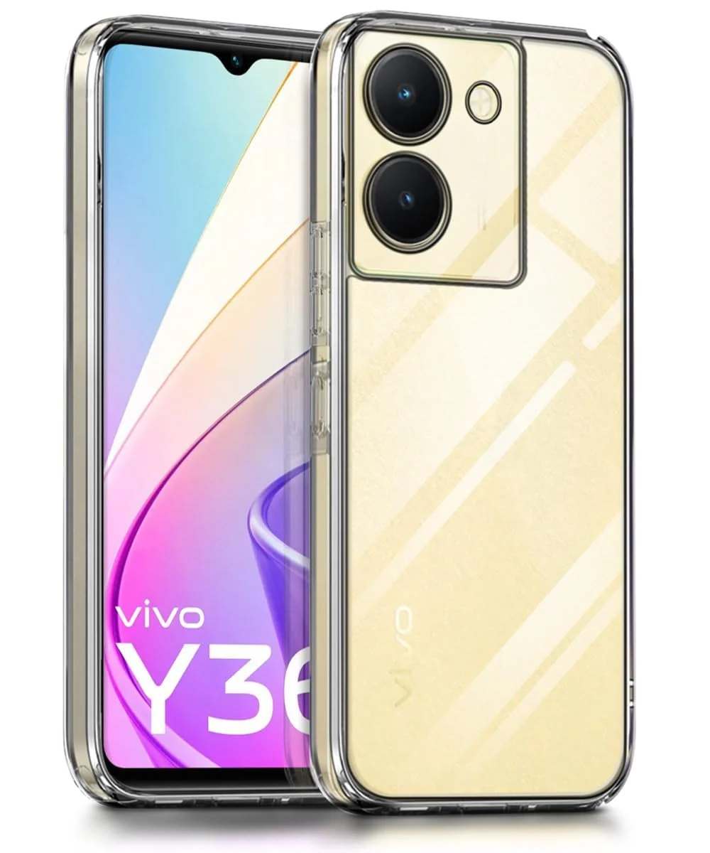 DL3 Mobilak Case Compatible with vivo Y36 4G / vivo Y36 5G / vivo Y78 Case Crystal Soft TPU Gel Case Flexible Silicone Anti-Scratch Camera Protection TPU Cover - Clear