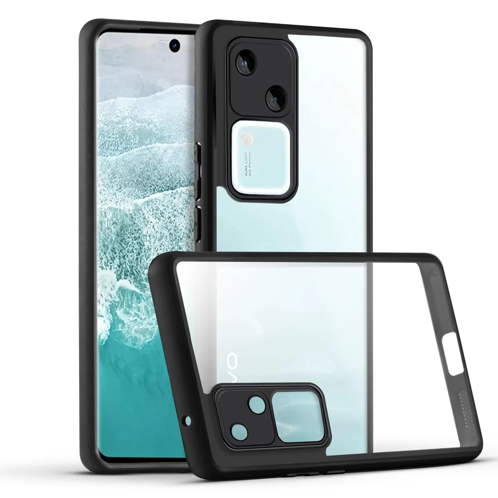 DL3 Mobilak Clear Protective Case for vivo V30 5G / vivo S18 5G - Black