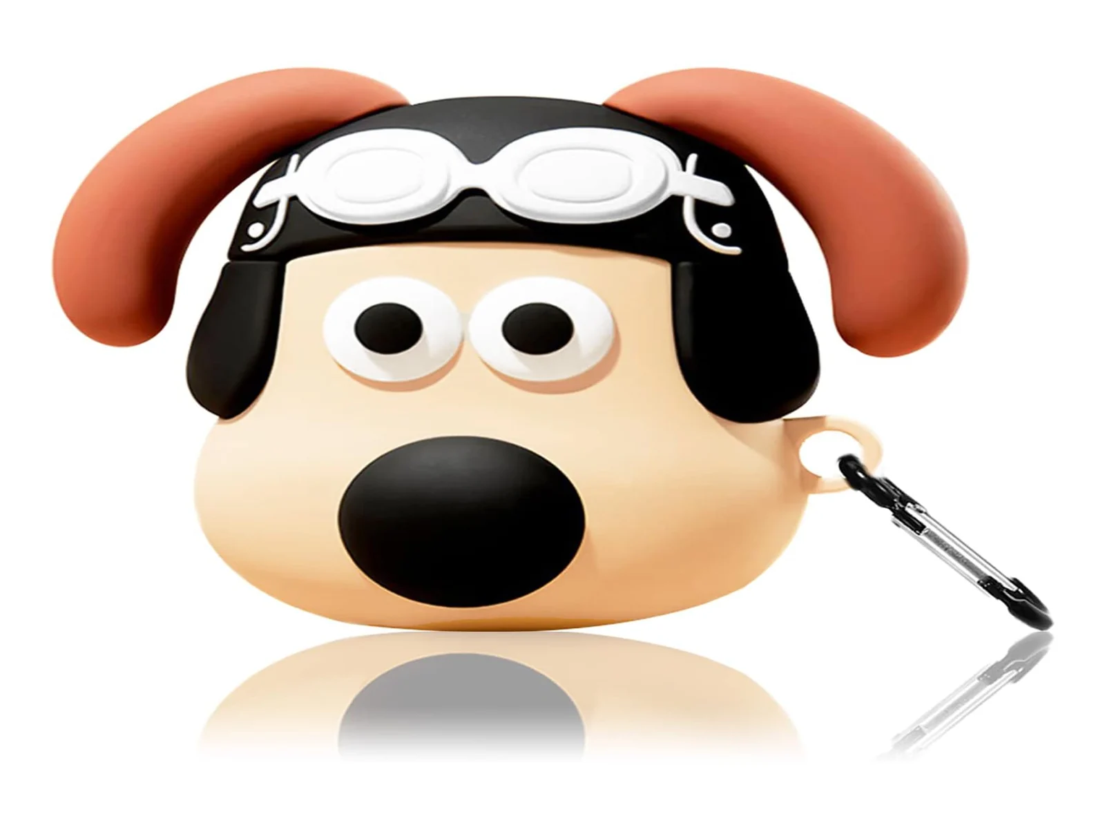 DL3 Mobilak AirPods 3 Case Soft Silicone Shockproof Cover for Apple AirPods 3rd, New 3D Cute Cartoon Creative Fun Case Skin with Keychain Design for Air pods 3rd Charging Case - Dog Black Brown