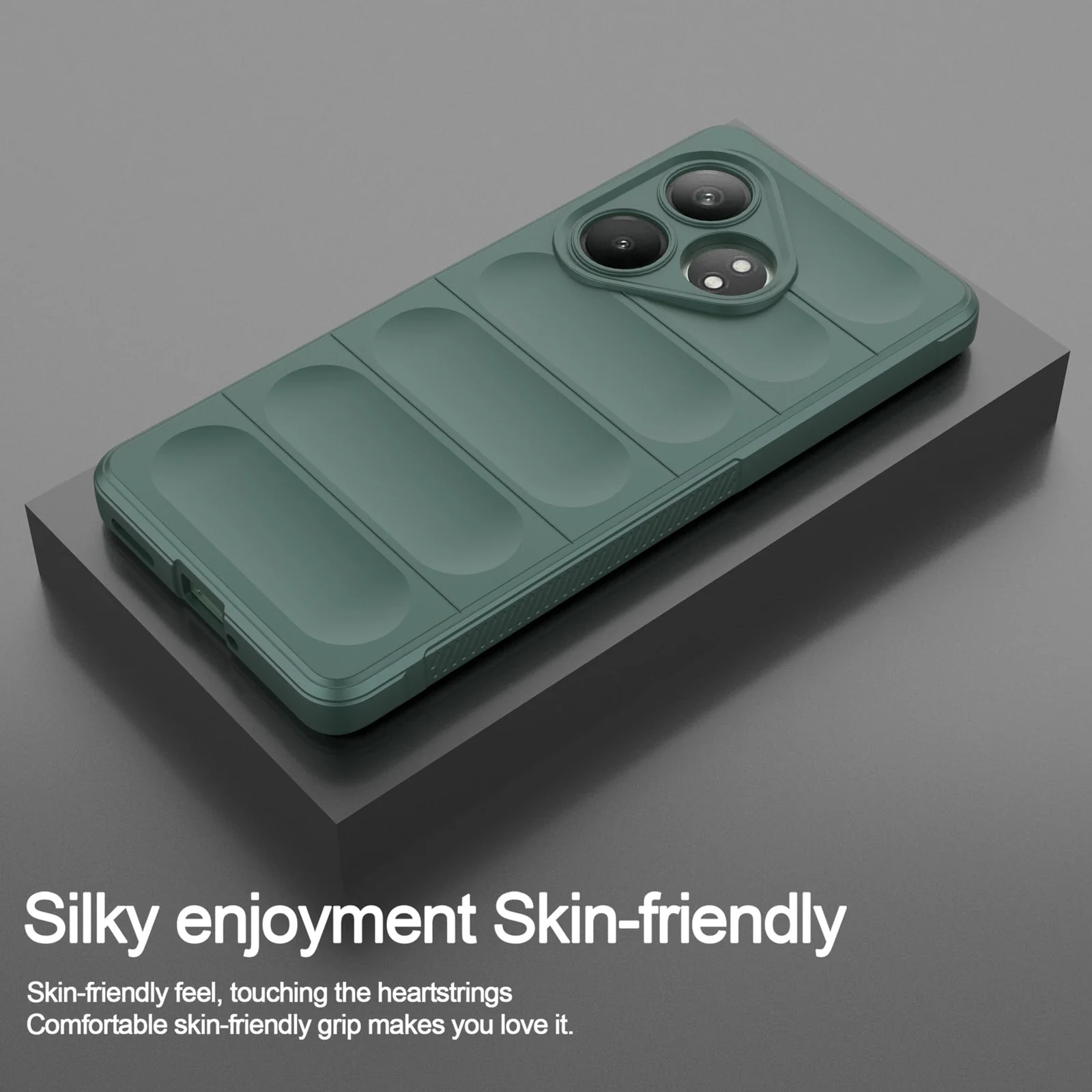 DL3 Mobilak Flexible Silicone and TPU Protective Case with Camera Protection for realme GT6 / GT Neo6 / GT Neo 6 SE / GT 6T - Green