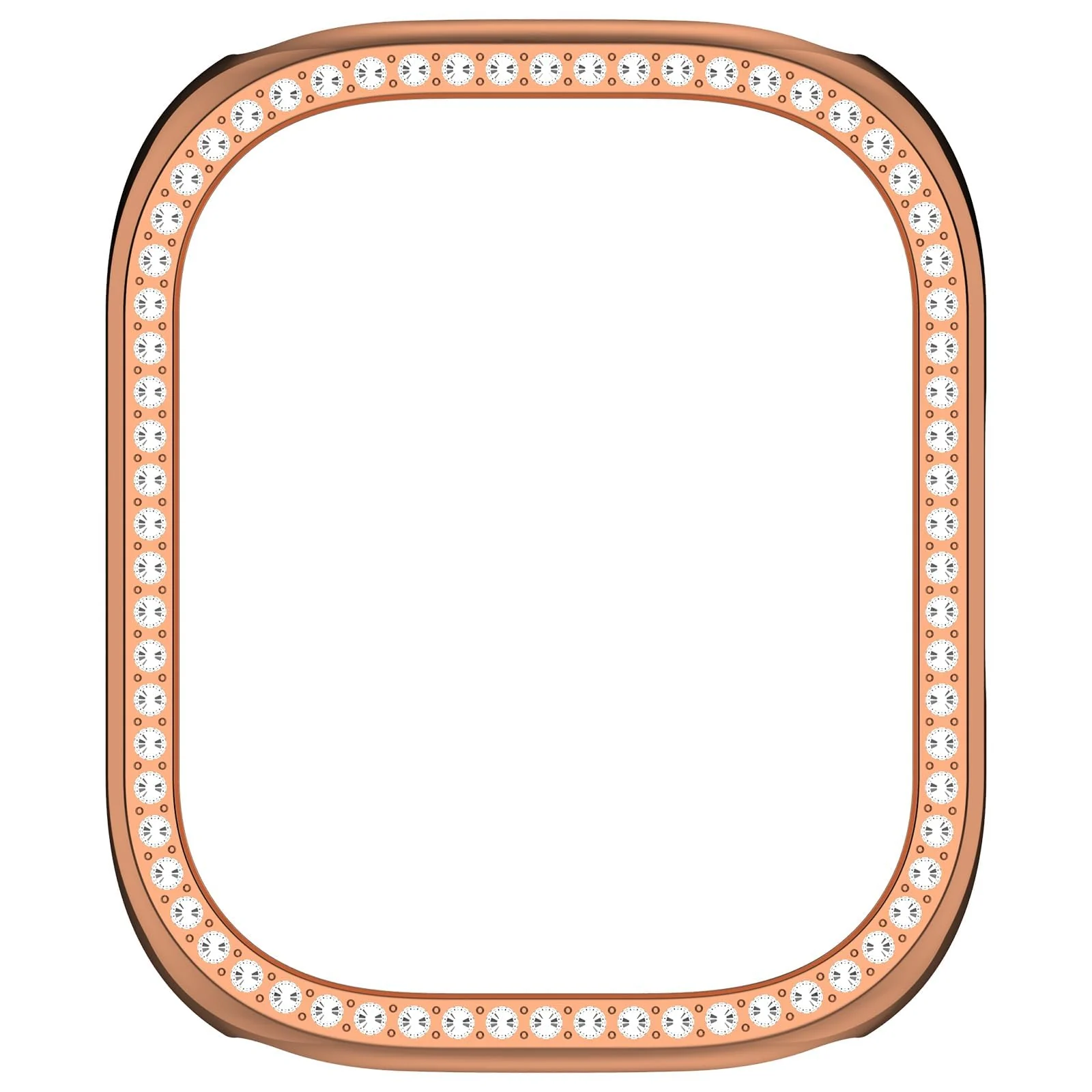 DL3 Mobilak Crystal-Decorated Watch Cover for Xiaomi Redmi Watch 5 Active, Scratch-resistant surface, Decorative glitter finish - Rose Gold