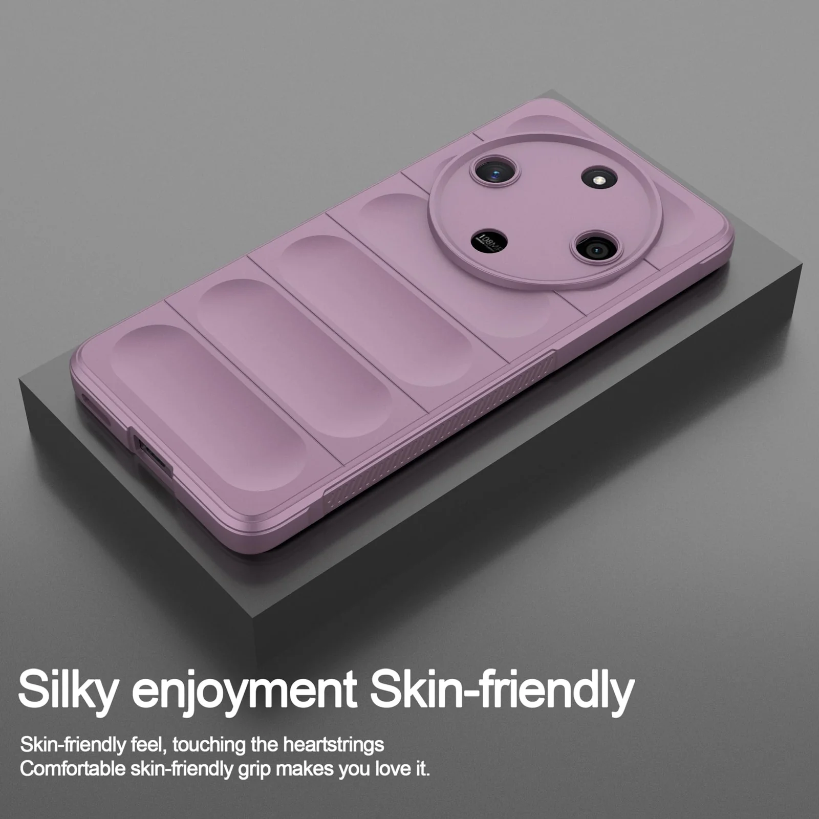 DL3 Mobilak Silicone Case for Honor X9b/Honor Magic 6 Lite/X50 Heavy Duty Protective [Slim Fit] Shockproof Soft Flexible Protective Design TPU Cover With Camera Protection - Purple