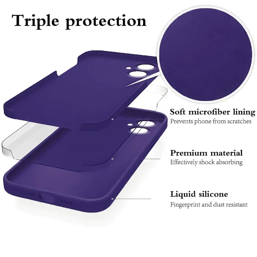 DL3 Mobilak Soft Silicone Protective Case for realme 10 pro plus with Microfiber Lining and Shockproof Design - Purple