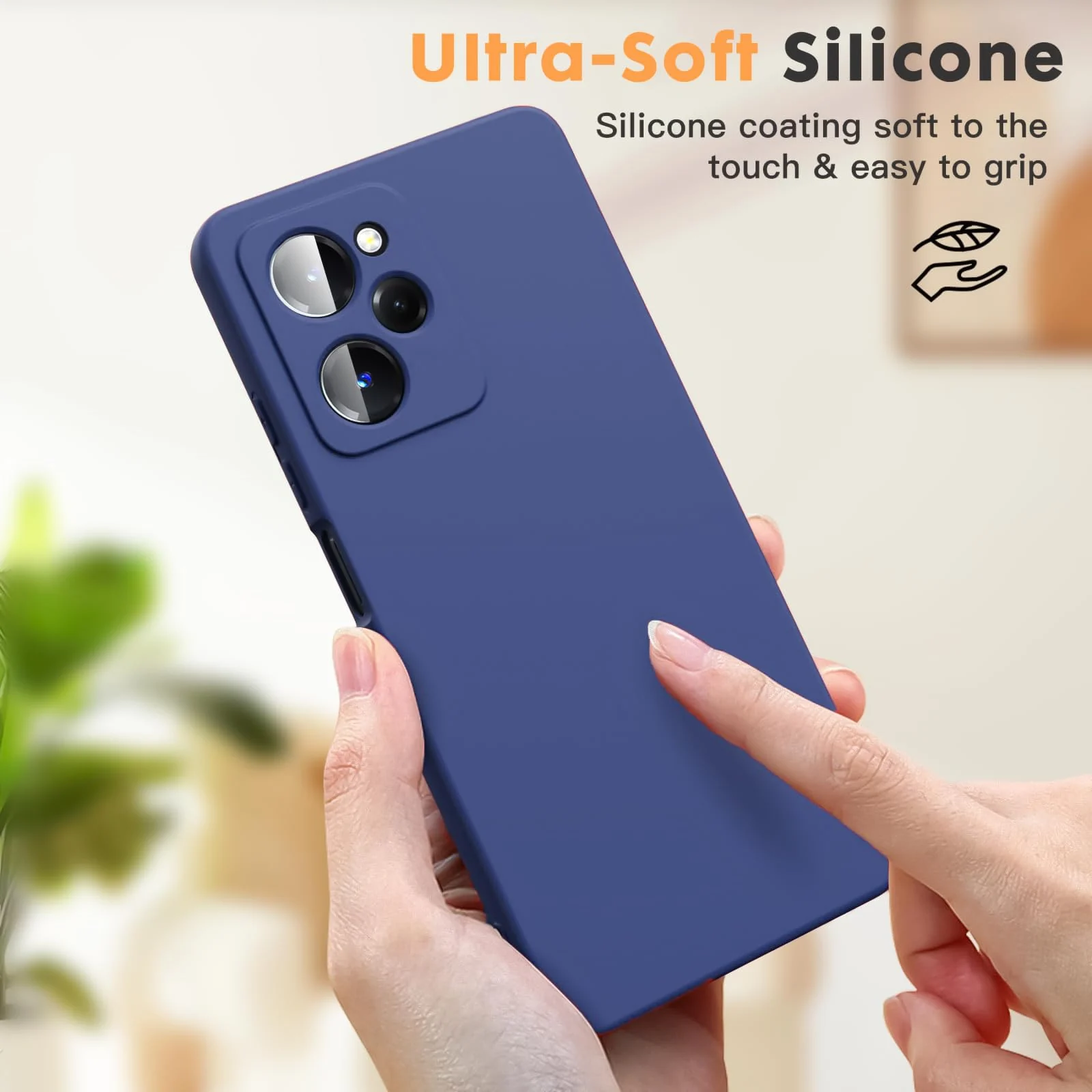 DL3 Mobilak Silicone Protective Case for POCO X5 Pro 5G, Shock-absorbing protection, Scratch-resistant surface, Soft microfiber lining - Blue 1