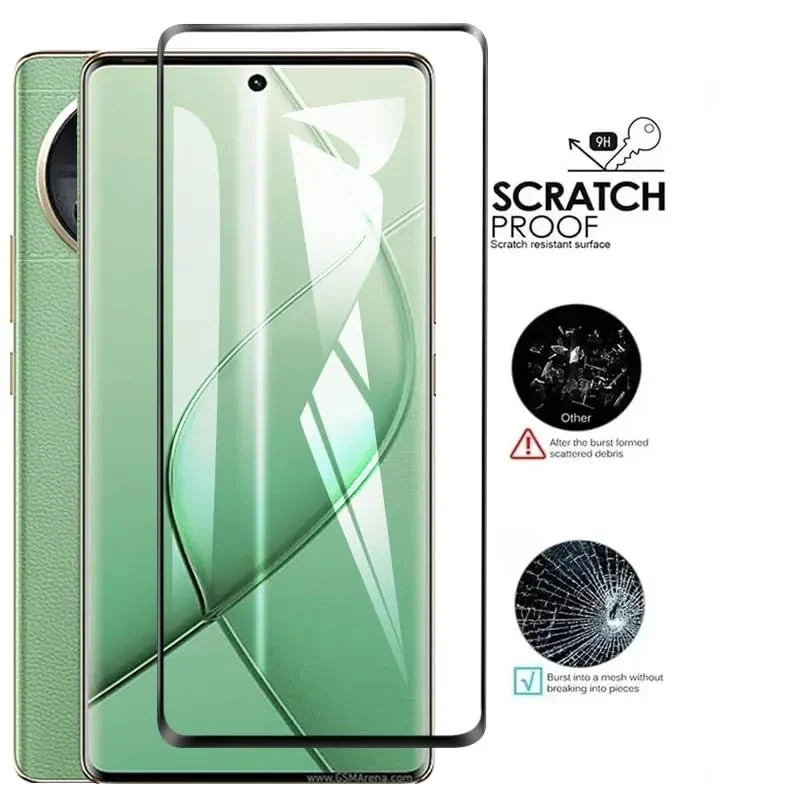 MOBIGON 9H Full-Coverage Tempered Glass Screen Protector for Tecno Spark 20 Pro Plus, Clear